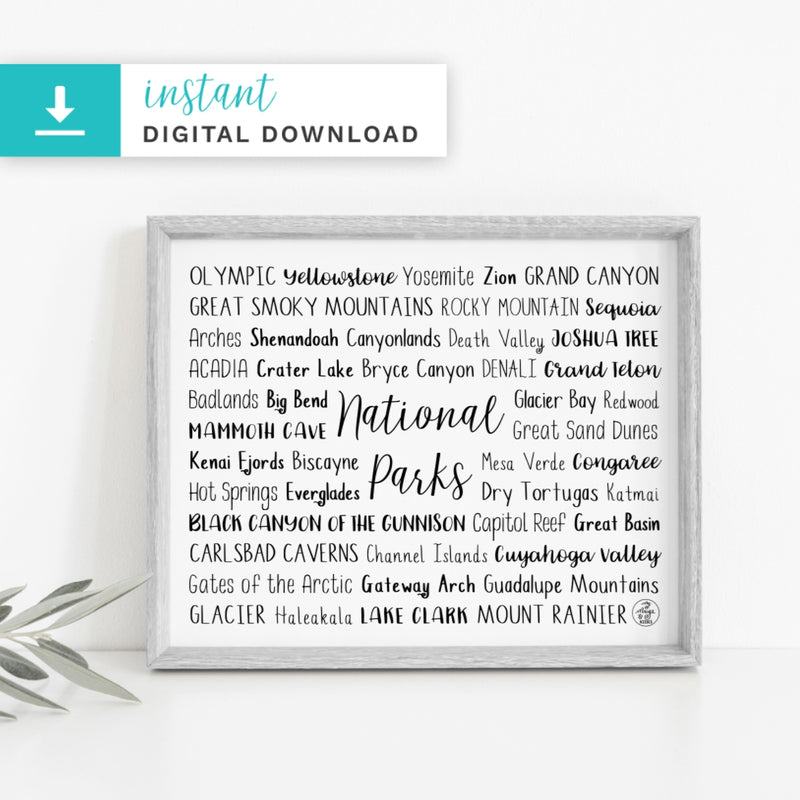 National Parks Digital Download