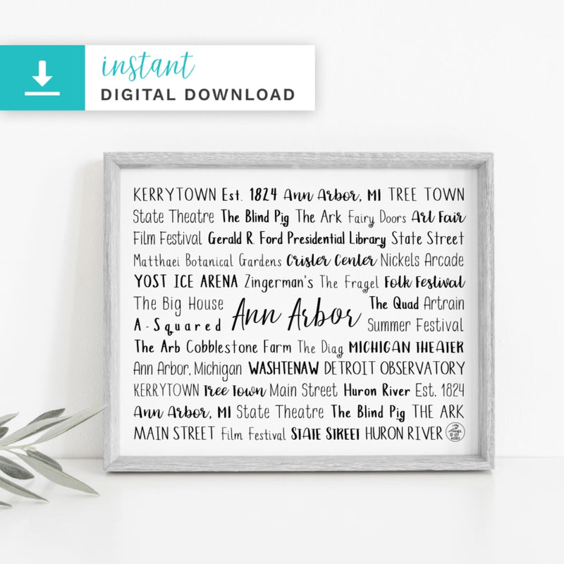 Ann Arbor, MI Digital Download