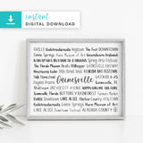 Gainesville, FL Digital Download