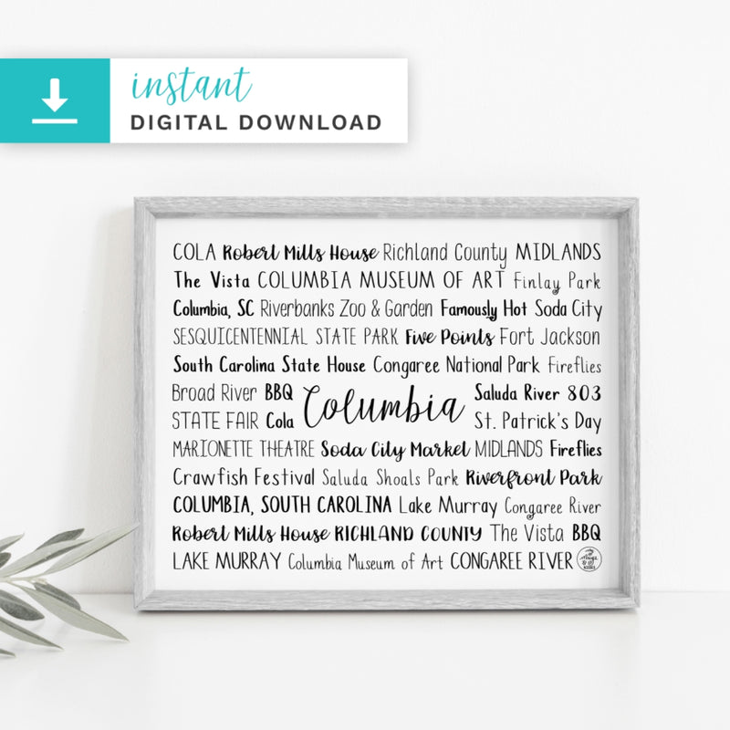 Columbia, SC Digital Download