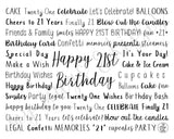21st Birthday Digital Download