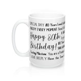 80th Birthday Mug
