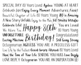80th Birthday Digital Download