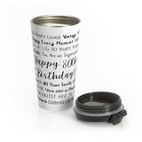 80th Birthday Travel Mug
