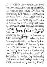 LovePeaceJoy Spiral Notebook