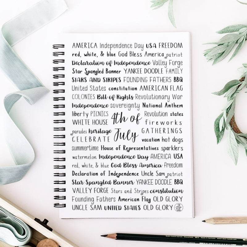 4th of July Spiral Notebook