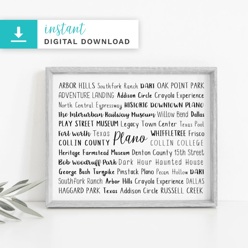 Plano, TX Digital Download