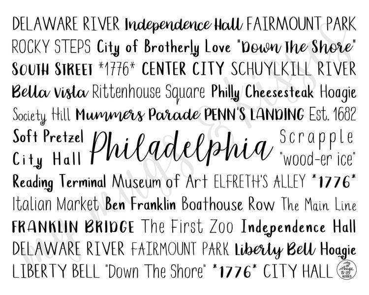 Philadelphia, PA Digital Download – My Mugs & Kisses