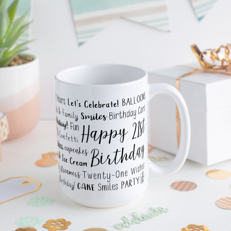 21st Birthday Mug – My Mugs & Kisses