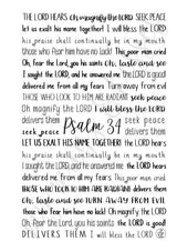 Psalm 34 Spiral Notebook