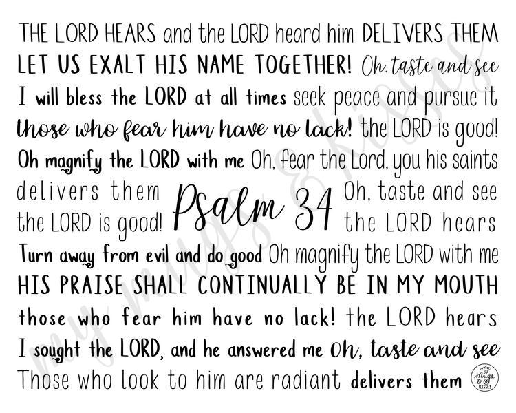 Psalm 34 Digital Download – My Mugs & Kisses