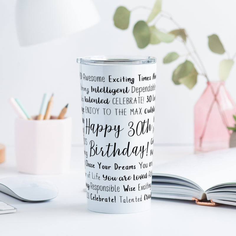 30th Birthday Tumbler – My Mugs & Kisses