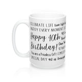 40th Birthday Mug