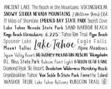Lake Tahoe, CA Digital Download